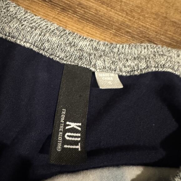 Kut From the Kloth Lightweight Sweater Small Gray Blue Tie Dye Rayon Boho Knit - Picture 7 of 10